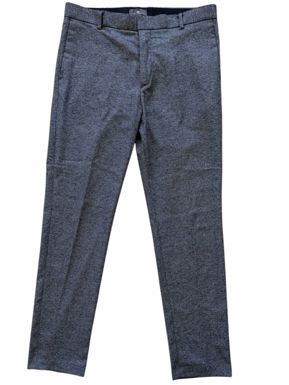 H&M Gray Herringbone Slim Fit Dress Pants